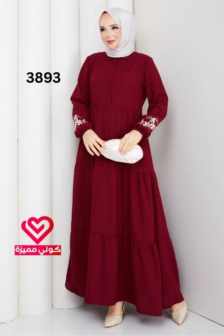 فستان صيفي 3893 خمري