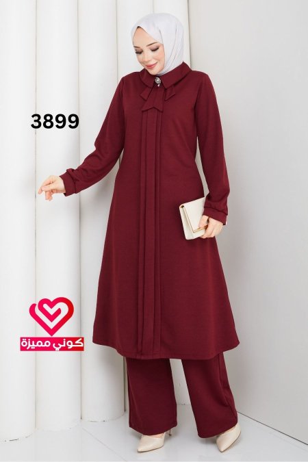 طقم صيفي 3899 خمري