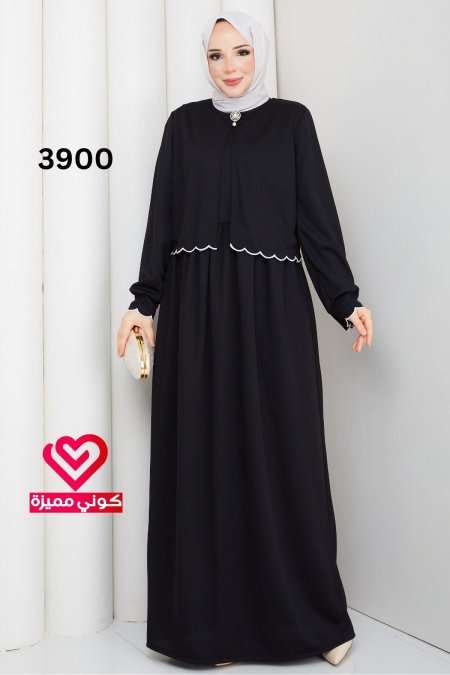 فستان قطعتين 3900 اسود