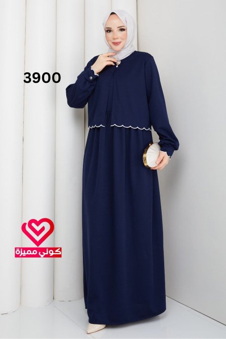 فستان قطعتين 3900 كحلي