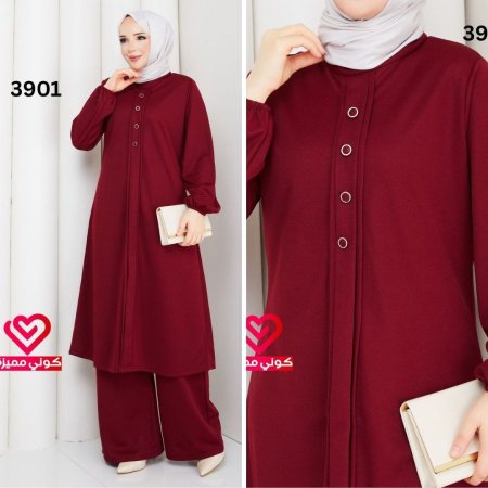 طقم صيفي 3901 خمري