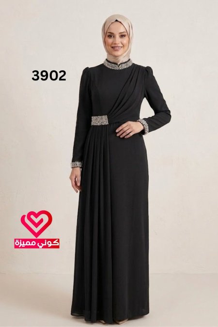 فستان رسمي 3902 اسود