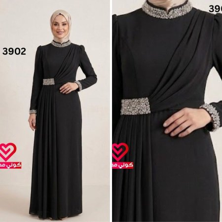 فستان رسمي 3902 اسود