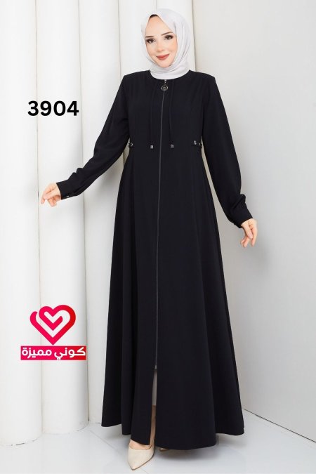 عباة سادة 3904 اسود