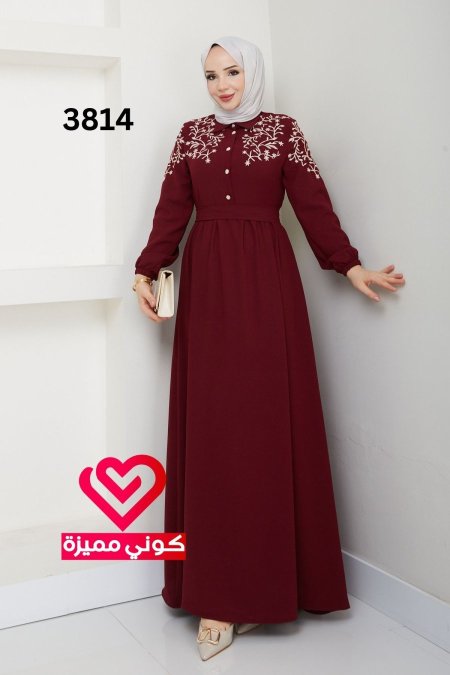 فستان 3814 خمري