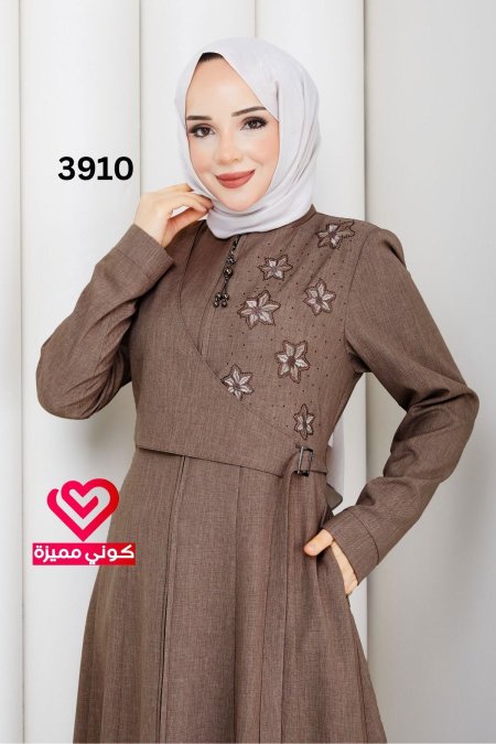 جلباب صيفي 3910 بني