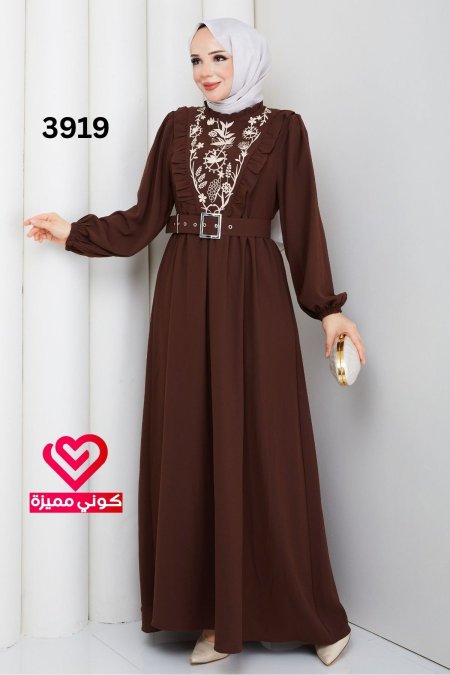 فستان صيفي 3919 بني