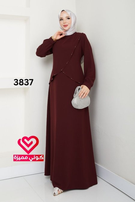 فستان 3837 خمري