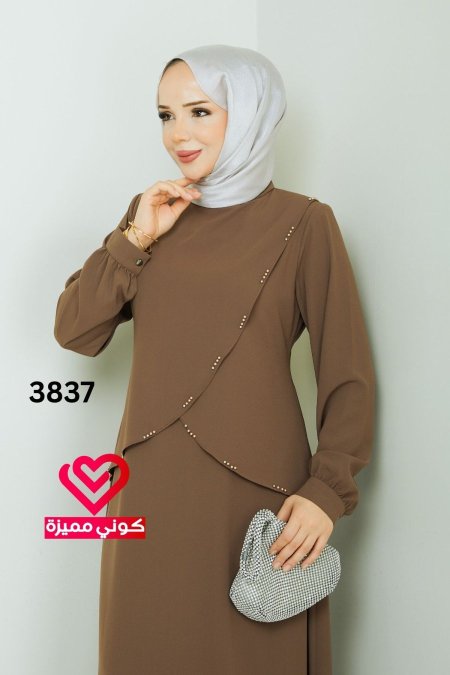 فستان 3837 عسلي