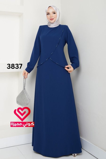 فستان 3837 نيلي