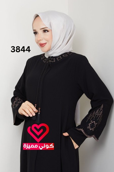 عباة جورجيت اسود (3844)
