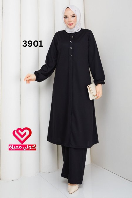 طقم صيفي 3901 اسود