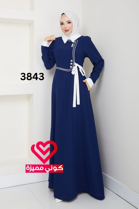 فستان صيفي 3843 كحلي