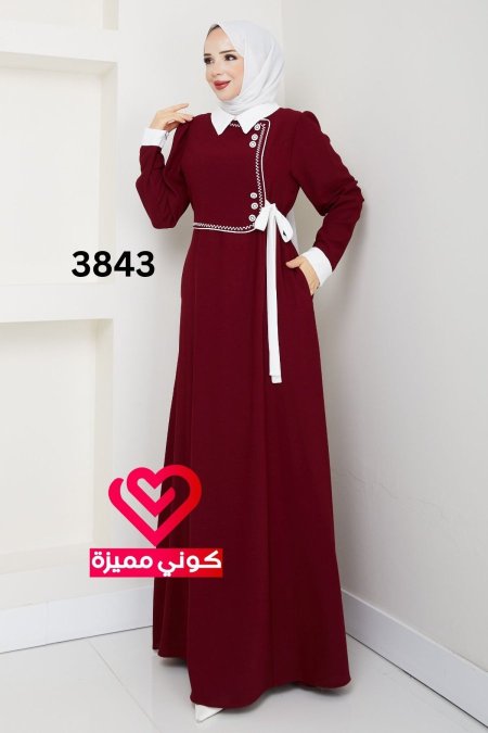 فستان صيفي 3843 خمري