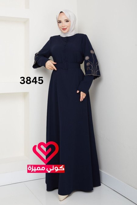 فستان صيفي 3845 كحلي