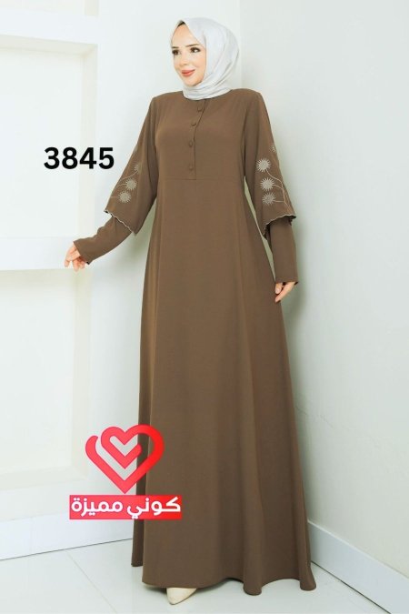 فستان صيفي 3845 عسلي