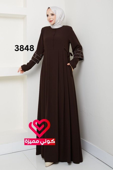 فستان صيفي 3848 بني