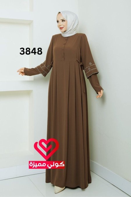 فستان صيفي 3848 عسلي