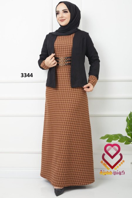 فستان 3344 بني