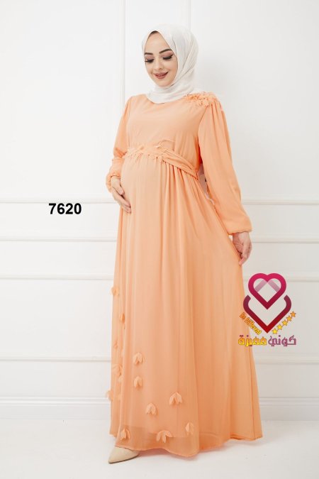 فستان 7620 مشمشي