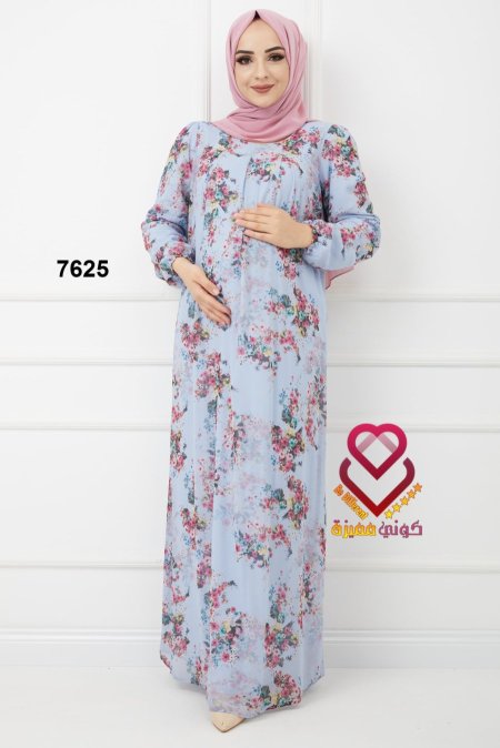 فستان 7625 ازرق