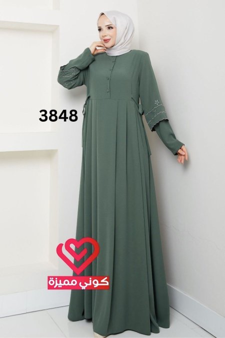 فستان صيفي 3848 فستقي