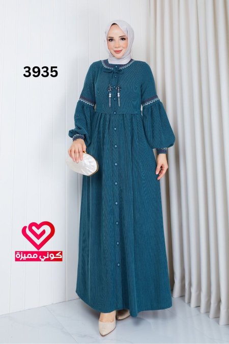 فستان خريفي 3935 بترولي