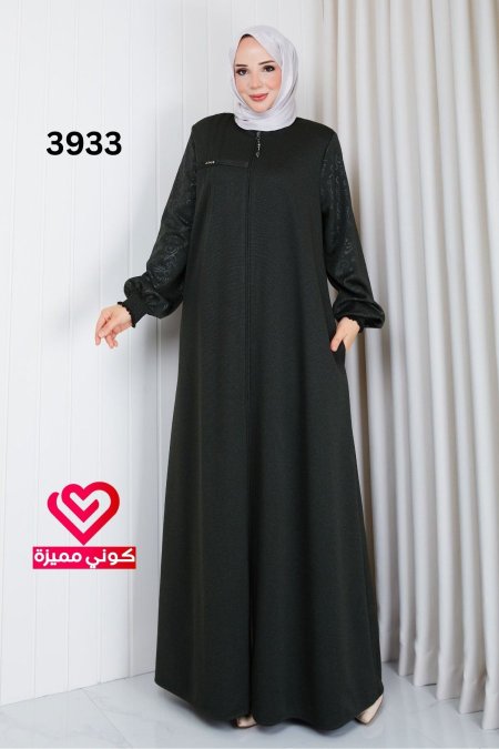 جلباب خريفي 3933 زيتي