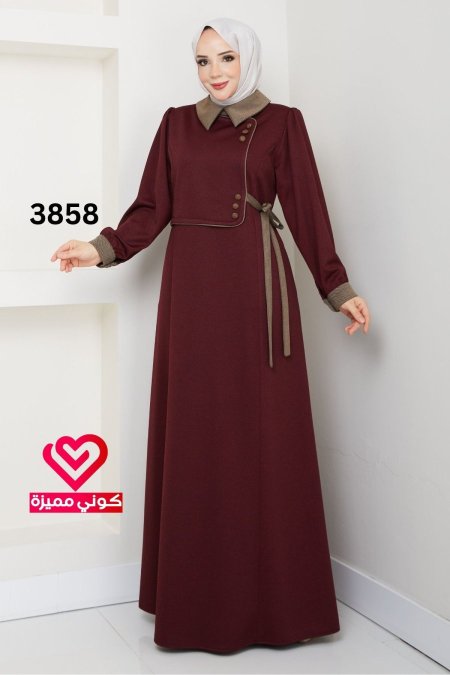 فستان 3858 خمري