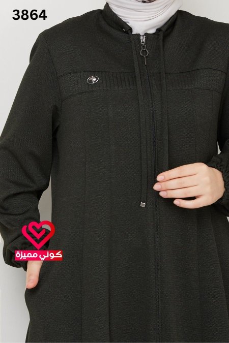 جلباب كلوش 3864 زيتي