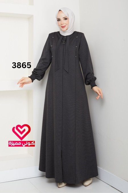 جلباب خريفي شتوي 3865 رمادي