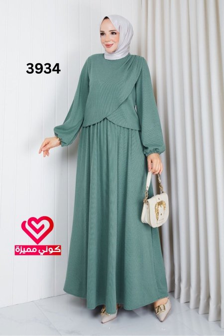 طقم تنورة 3934 فستقي