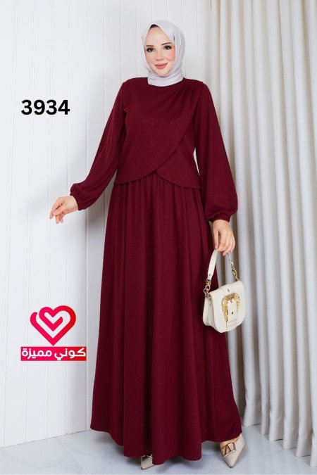 طقم تنورة 3934 خمري
