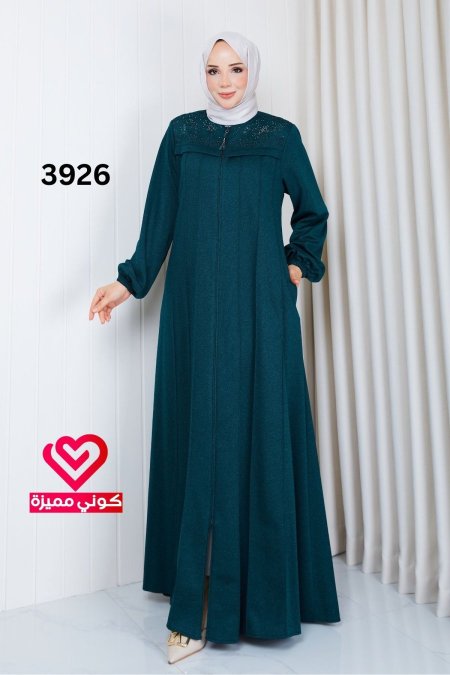 جلباب خريفي 3926 تركواز