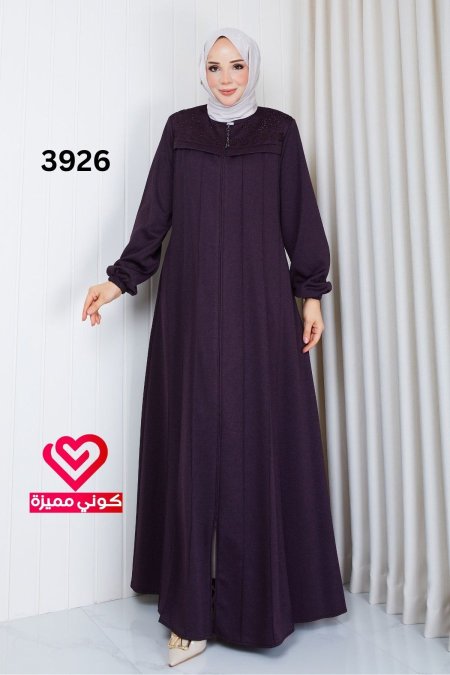 جلباب خريفي 3926 ليلكي