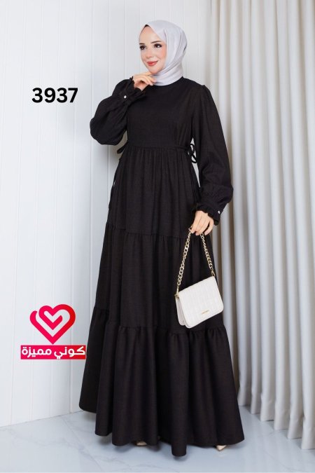 فستان عملي 3937 اسود