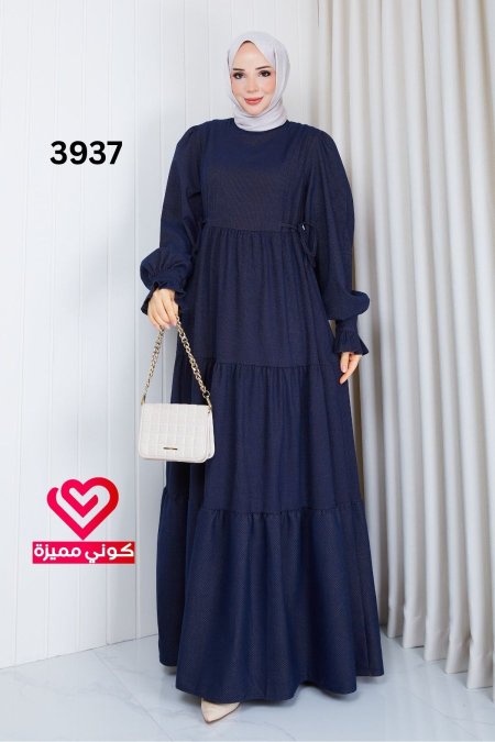 فستان عملي 3937 كحلي