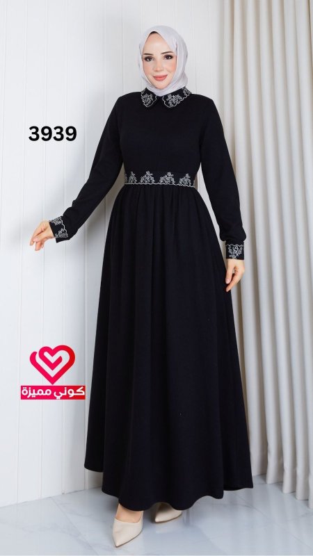 فستان خريفي 3939 اسود