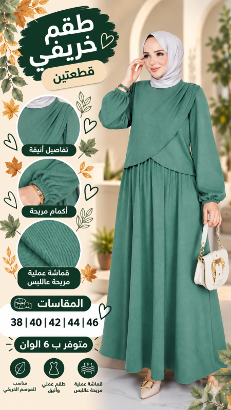 طقم قطعتين 3934 فستقي