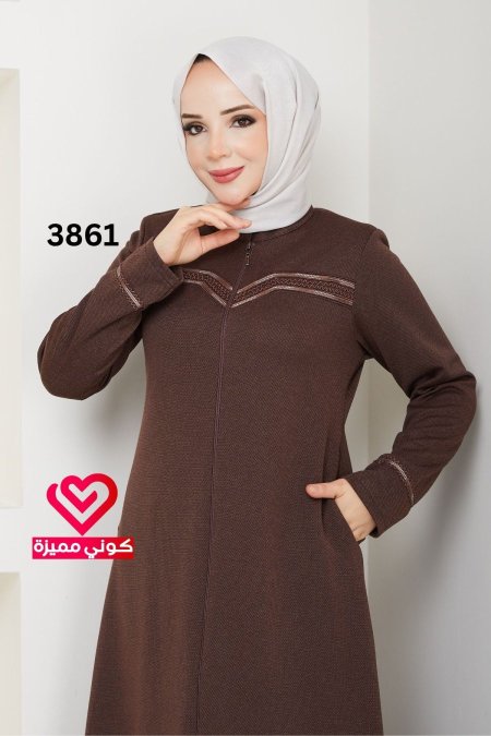 جلباب خريفي شتوي 3861 بني