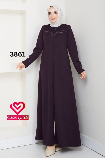 جلباب خريفي شتوي 3861 ليلكي