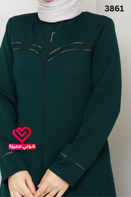 جلباب خريفي شتوي 3861 تركواز