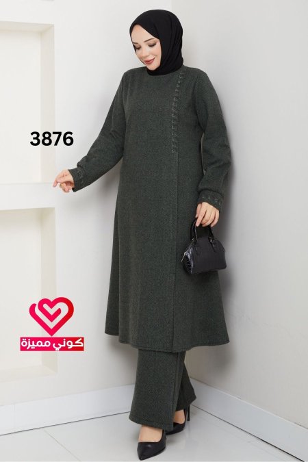طقم شتوي 3876 زيتي