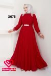 فستان كلوش 3678 احمر