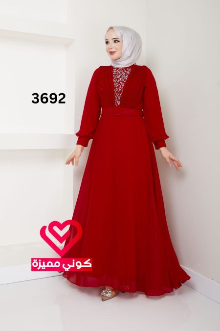 فستان 3692 احمر