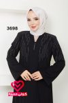 عباة 3698 اسود سادة