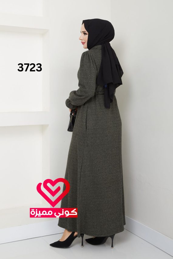 فستان 3723 زيتي