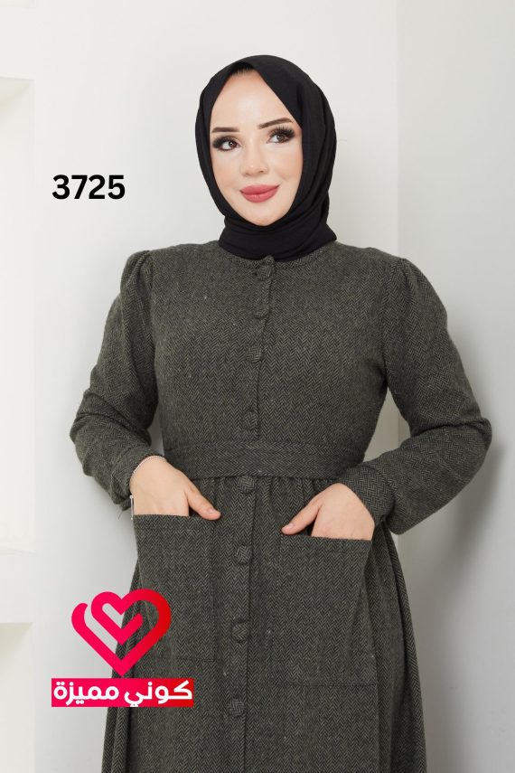 فستان 3725 زيتي