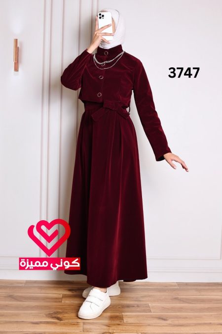 فستان 3747 خمري